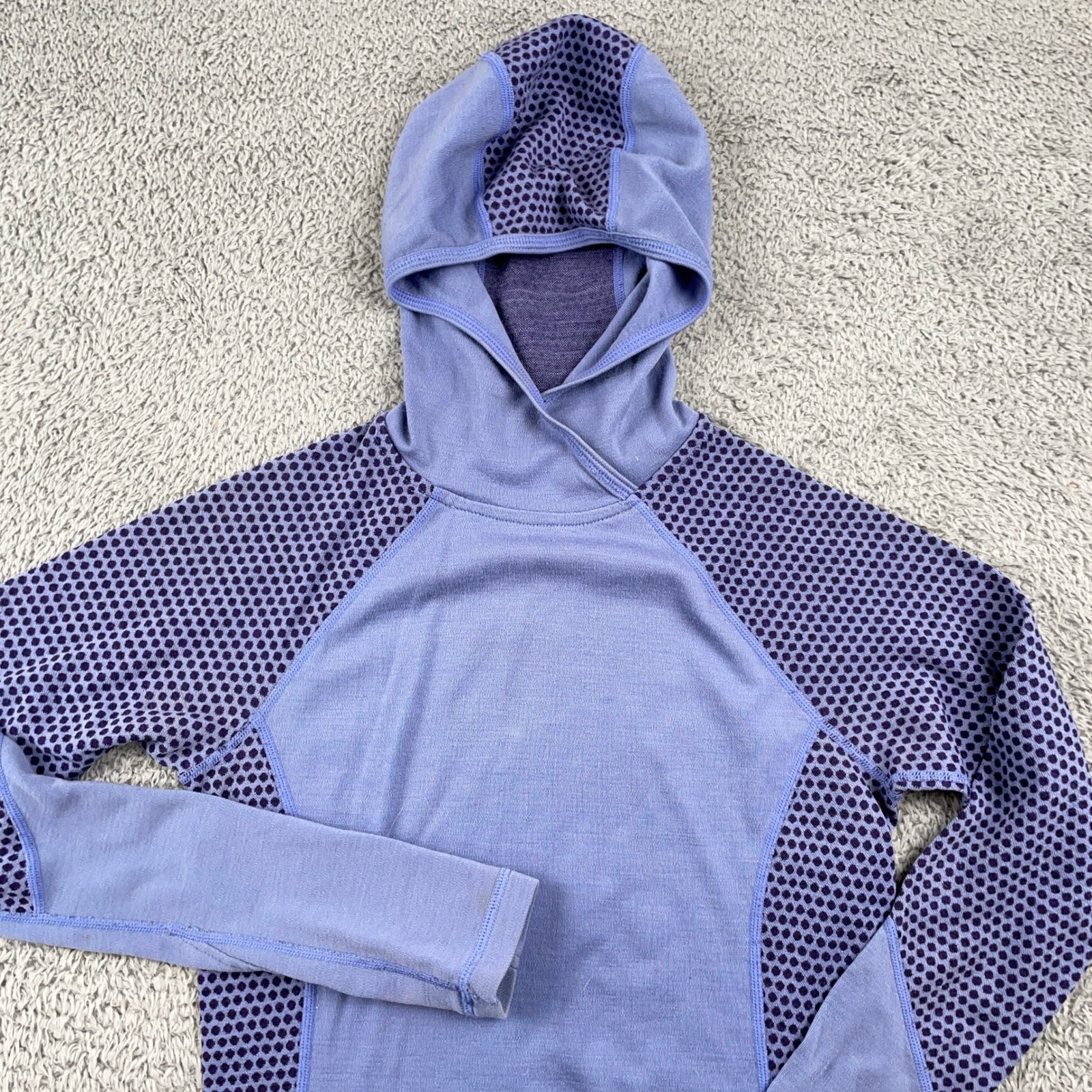 Smartwool Hoodie Womens Xs Purple Mid 250 Merino Wool Pullover Baselayer Shirt